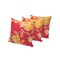 Edge Collections - 16-inch H x 16-inch W x 5-inch D - Red - Botanical Throw Pillow Set for Indoor and Outdoor Use - 3 Piece